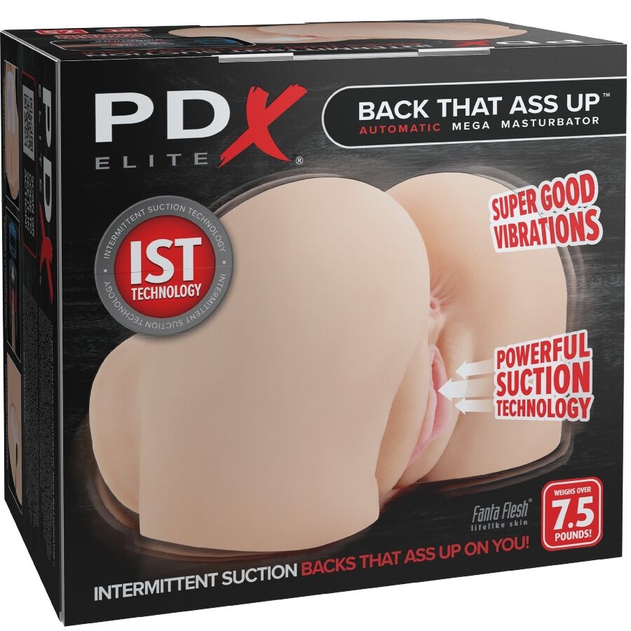 PDX ELITE - BACK THAT ASS UP REALISTIC VIBRATING VAGINA AND ANUS MASTURBATOR - NOCTURNA DESIRES