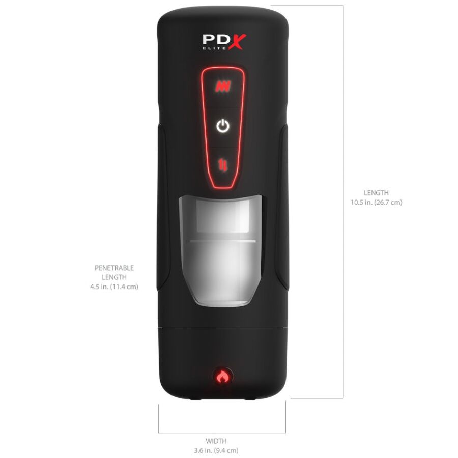 PDX ELITE - MILK ME HOTTER AUTOMATIC MASTURBATOR WITH THRUSTING AND HEAT EFFECT VIBRATION - NOCTURNA DESIRES