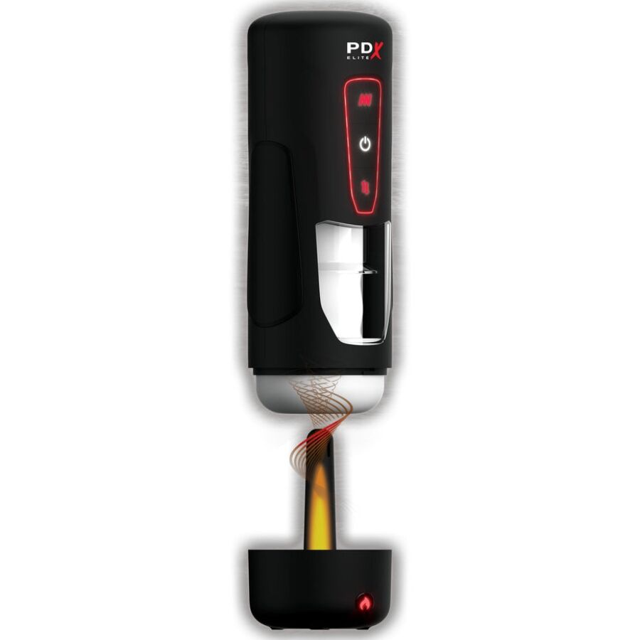 PDX ELITE - MILK ME HOTTER AUTOMATIC MASTURBATOR WITH THRUSTING AND HEAT EFFECT VIBRATION - NOCTURNA DESIRES