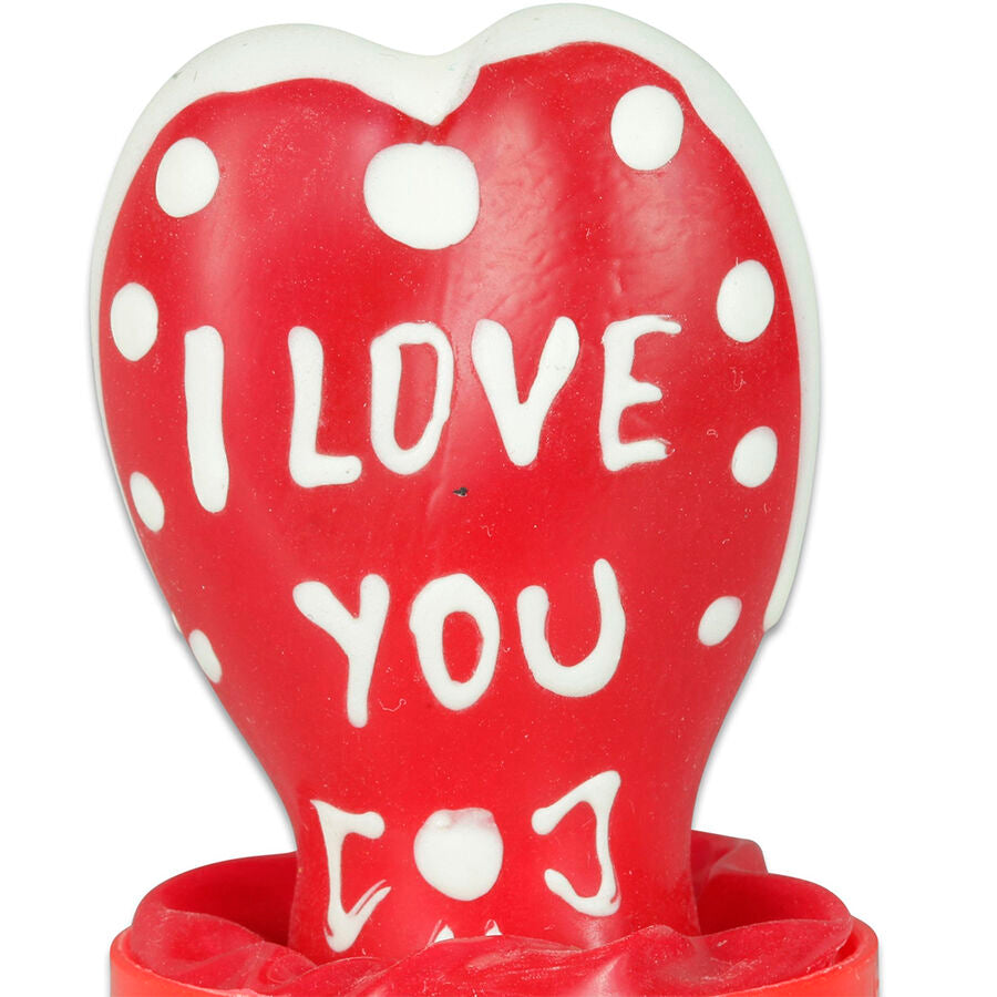 CONDOMERIE - HANDPAINTED NOVELTY CONDOMS HEART - I LOVE YOU MODEL 1 - NOCTURNA DESIRES