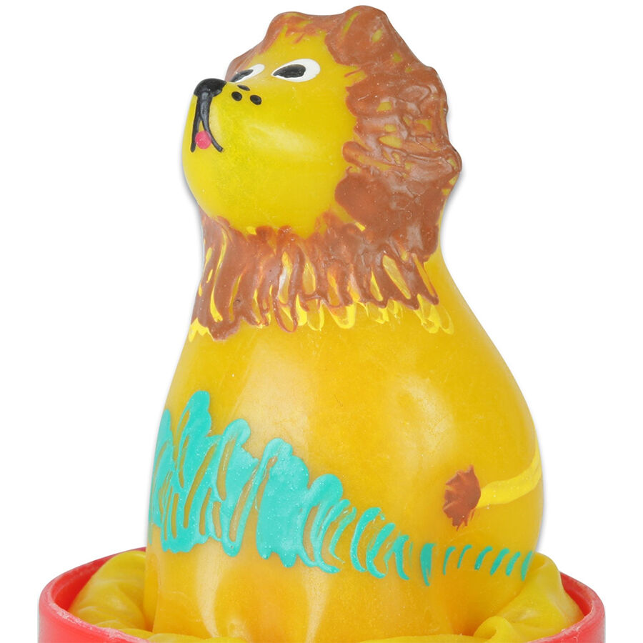 CONDOMERIE - HANDPAINTED NOVELTY CONDOMS SITTING LION - NOCTURNA DESIRES