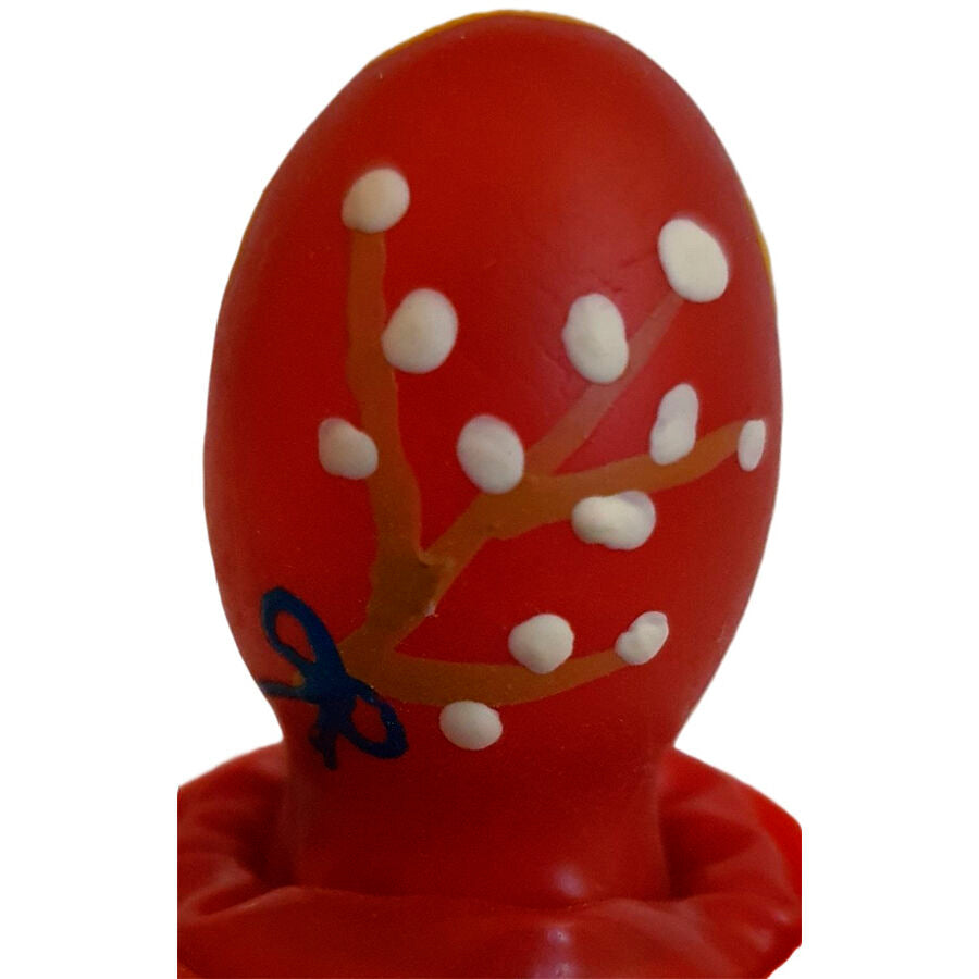 CONDOMERIE - HANDPAINTED NOVELTY CONDOMS EASTER EGG RED - NOCTURNA DESIRES