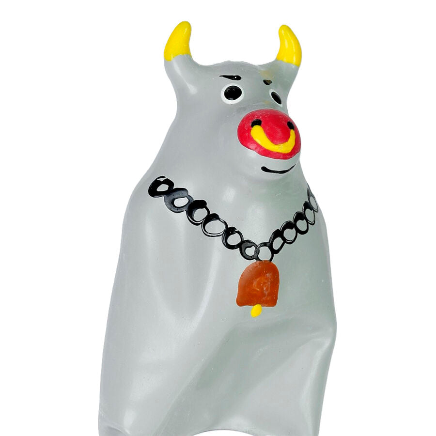 CONDOMERIE - HANDPAINTED NOVELTY CONDOMS GREY BULL MODEL XL - NOCTURNA DESIRES