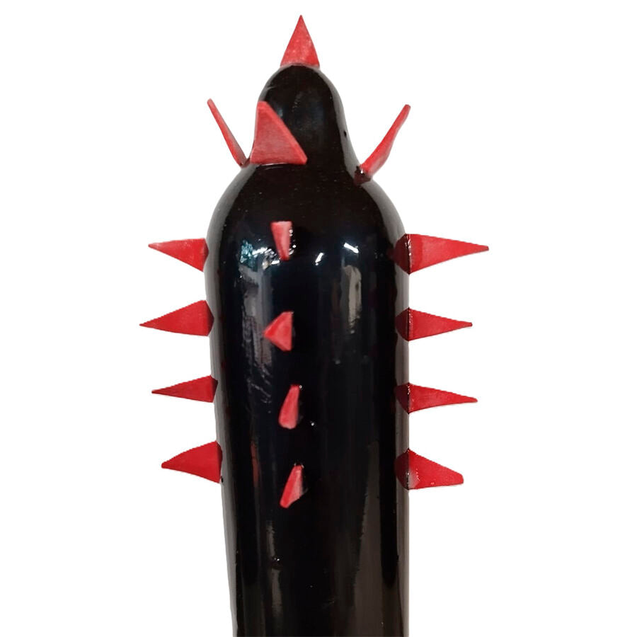 CONDOMERIE - HANDPAINTED NOVELTY CONDOMS BLACK CACTUS XL - NOCTURNA DESIRES