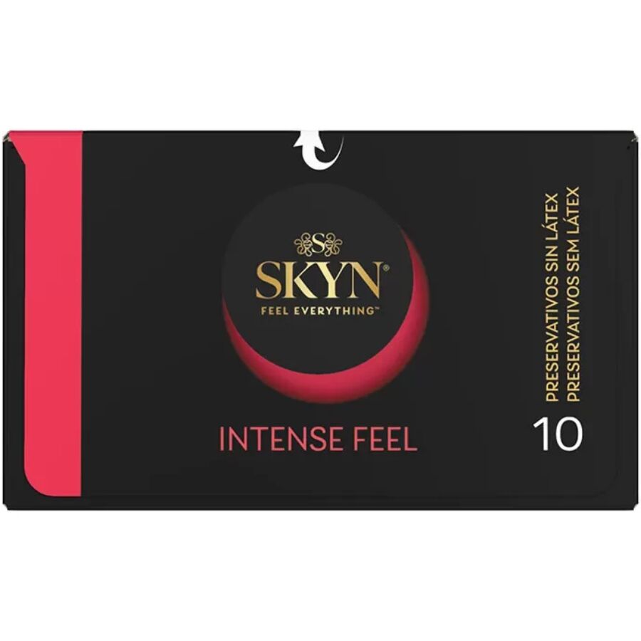SKYN - INTENSE FEEL TEXTURED CONDOM WITH WAVY DESIGN 10 UNITS - NOCTURNA DESIRES