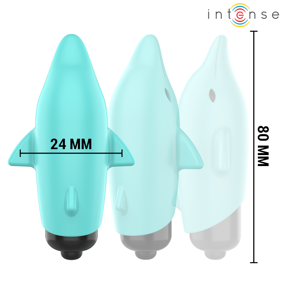 INTENSE - ECHO VIBRATING BULLET DOLPHIN BLUE 8 X 4.7 CM - NOCTURNA DESIRES