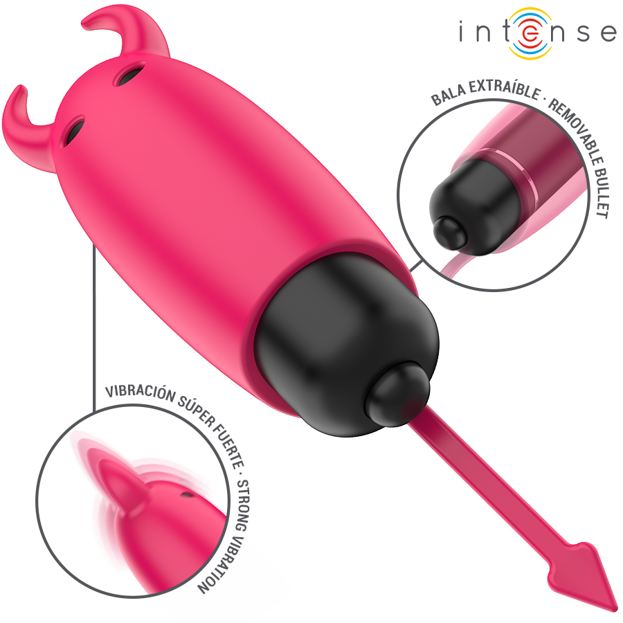 INTENSE - SCARLET VIBRATING BULLET RED DEMON 9.3 X 2.4 CM - NOCTURNA DESIRES