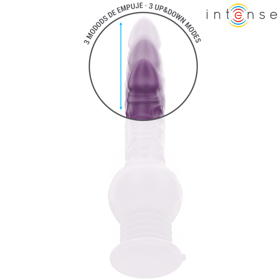 INTENSE - TATUM MULTIFUNCTION VIBRATOR WITH UP AND DOWN VIBRATION 24 CM PURPLE - NOCTURNA DESIRES