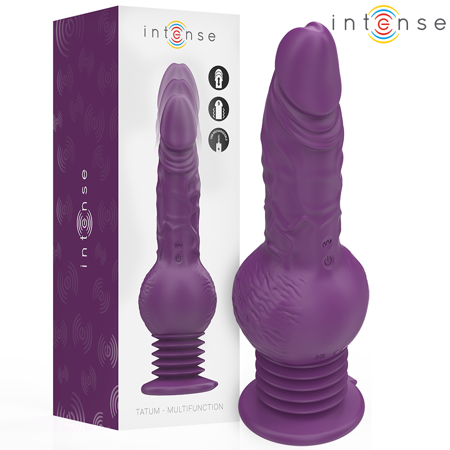 INTENSE - TATUM MULTIFUNCTION VIBRATOR WITH UP AND DOWN VIBRATION 24 CM PURPLE - NOCTURNA DESIRES