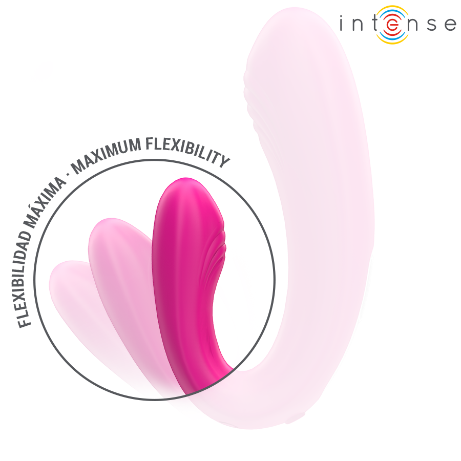 INTENSE - JANET DUAL U-SHAPED STIMULATOR AND VIBRATOR WITH REMOTE CONTROL PINK - NOCTURNA DESIRES