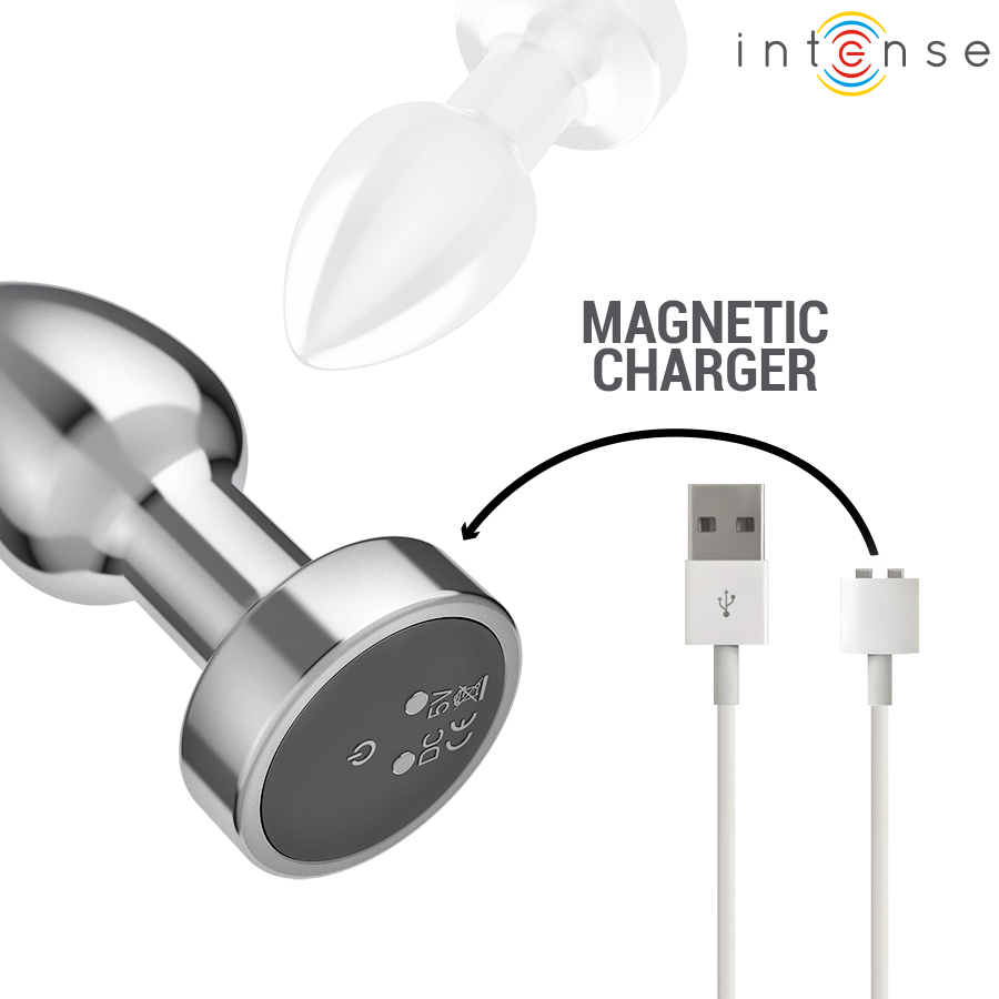 INTENSE - ANAL PLUG 10 VIBRATIONS METAL WITH REMOTE CONTROL S - NOCTURNA DESIRES