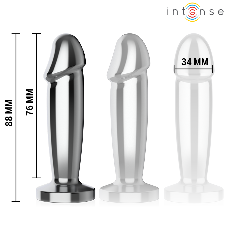 INTENSE - ANAL PLUG 10 VIBRATIONS METAL DILDO WITH REMOTE CONTROL S - NOCTURNA DESIRES