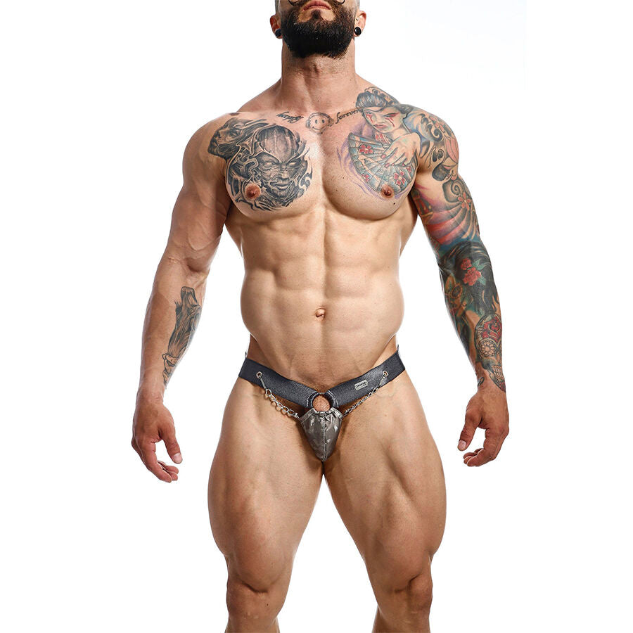 MOB - DNGEON SNAP JOCKSTRAP GRAY ONE SIZE - NOCTURNA DESIRES