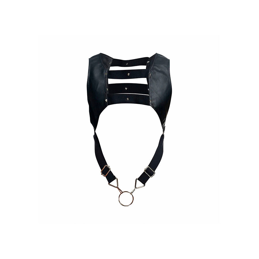 MOB - DNGEON BLACK HARNESS WITH UPPER COCK RING ONE SIZE - NOCTURNA DESIRES