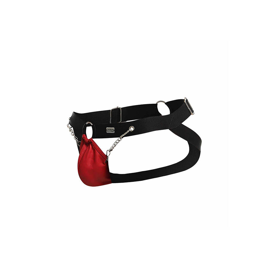 MOB - DNGEON RED JOCKSTRAP WITH CHAINS ONE SIZE - NOCTURNA DESIRES