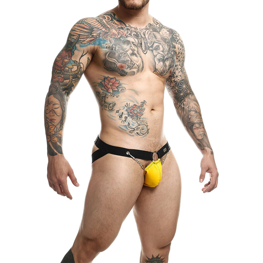 MOB - DNGEON YELLOW JOCKSTRAP WITH CHAINS ONE SIZE - NOCTURNA DESIRES