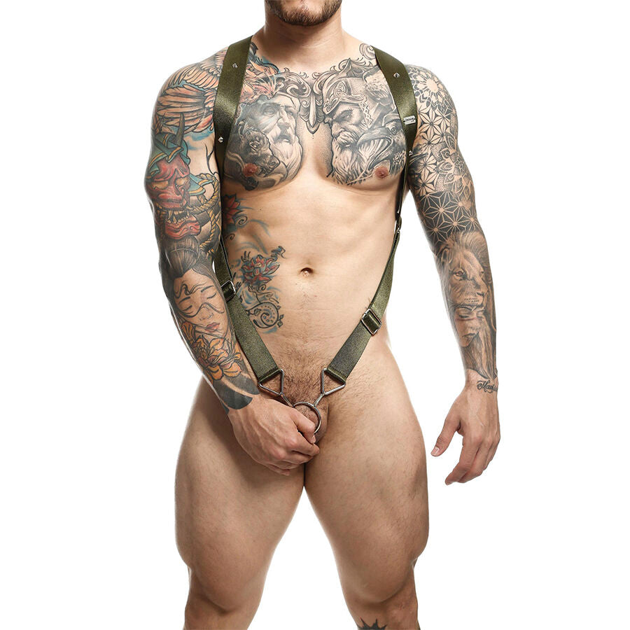 MOB - DNGEON CROSS BACK HARNESS GREEN ONE SIZE - NOCTURNA DESIRES