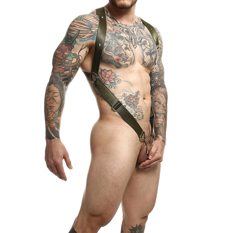 MOB - DNGEON CROSS BACK HARNESS GREEN ONE SIZE - NOCTURNA DESIRES