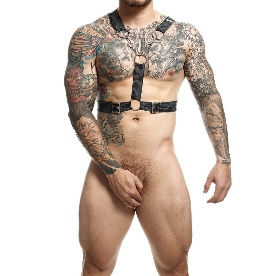 MOB - DNGEON SILVER HARNESS WITH CHAINS ONE SIZE - NOCTURNA DESIRES