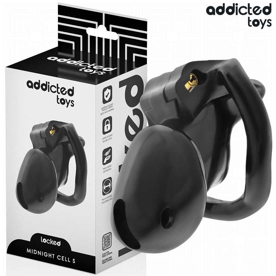 ADDICTED TOYS LOCKED - MINDNIGHT CELL PENIS CAGE SIZE S - NOCTURNA DESIRES