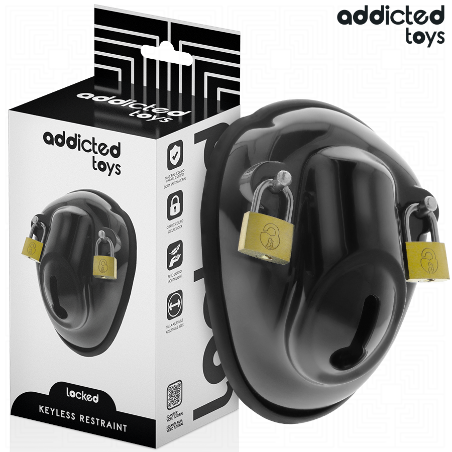 ADDICTED TOYS LOCKED - KEYLESS RESTRAINT PENIS CAGE 11.5 CM - NOCTURNA DESIRES