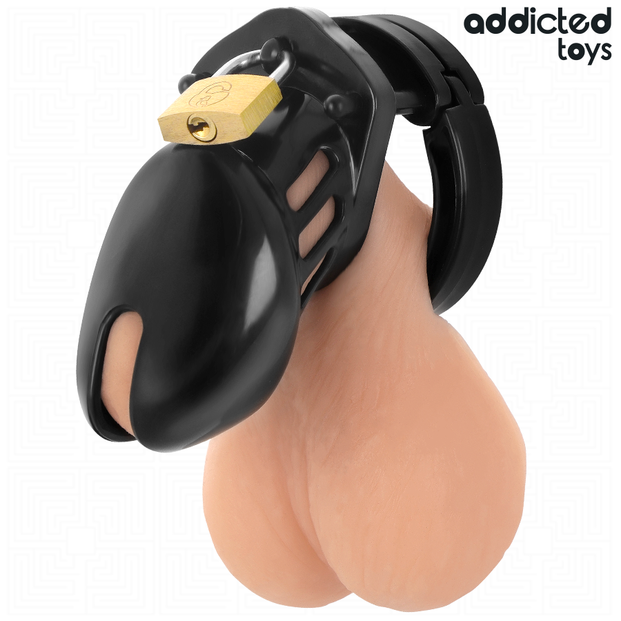 ADDICTED TOYS LOCKED - OBSIDIAN HOLD PENIS CAGE SIZE S - NOCTURNA DESIRES