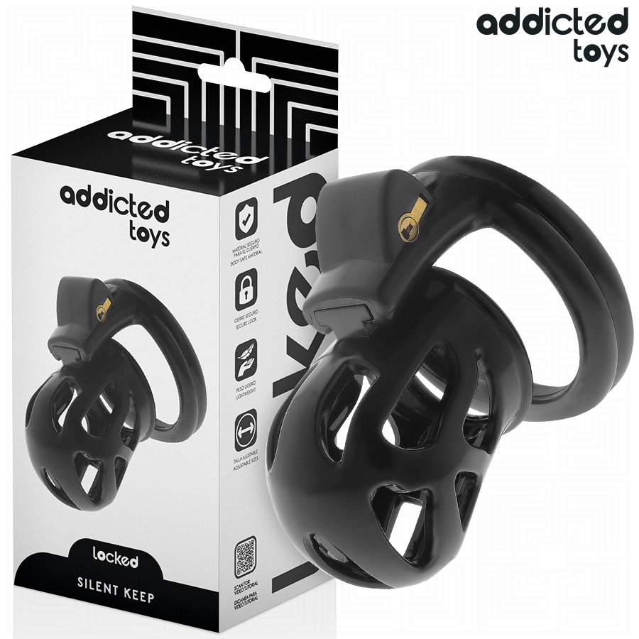 ADDICTED TOYS LOCKED - SILENT KEEP PENIS CAGE 7.5 CM - NOCTURNA DESIRES