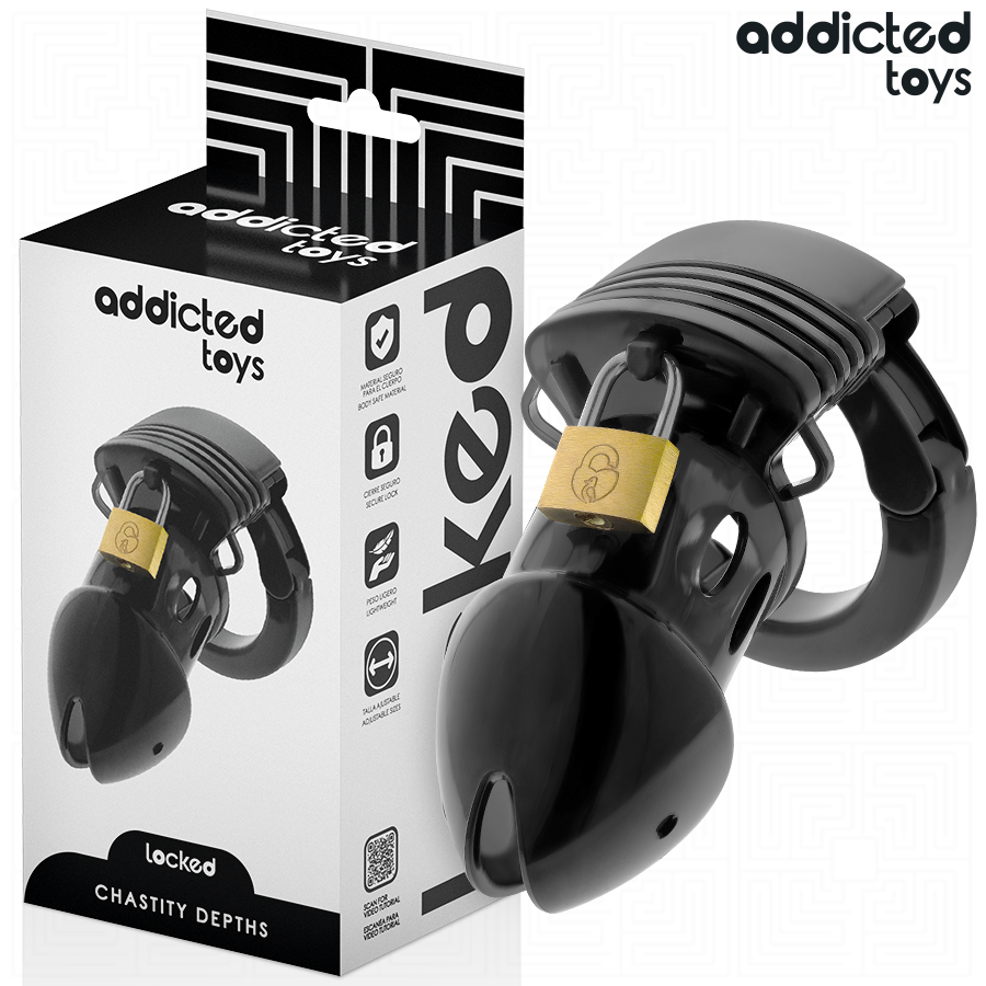 ADDICTED TOYS LOCKED - CHASTITY DEPTHS PENIS CAGE 7.5 CM - NOCTURNA DESIRES