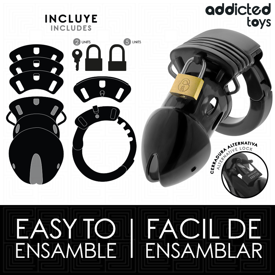 ADDICTED TOYS LOCKED - CHASTITY DEPTHS PENIS CAGE 7.5 CM - NOCTURNA DESIRES