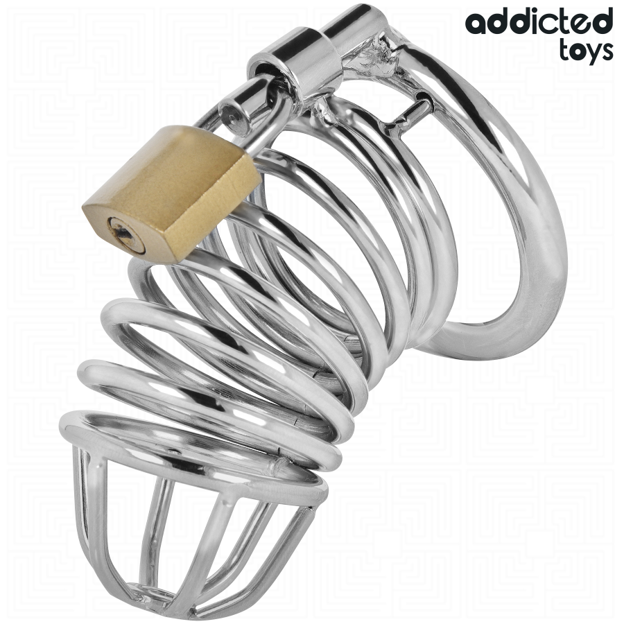 ADDICTED TOYS LOCKED - IRON CELL METAL PENIS CAGE SIZE M - NOCTURNA DESIRES