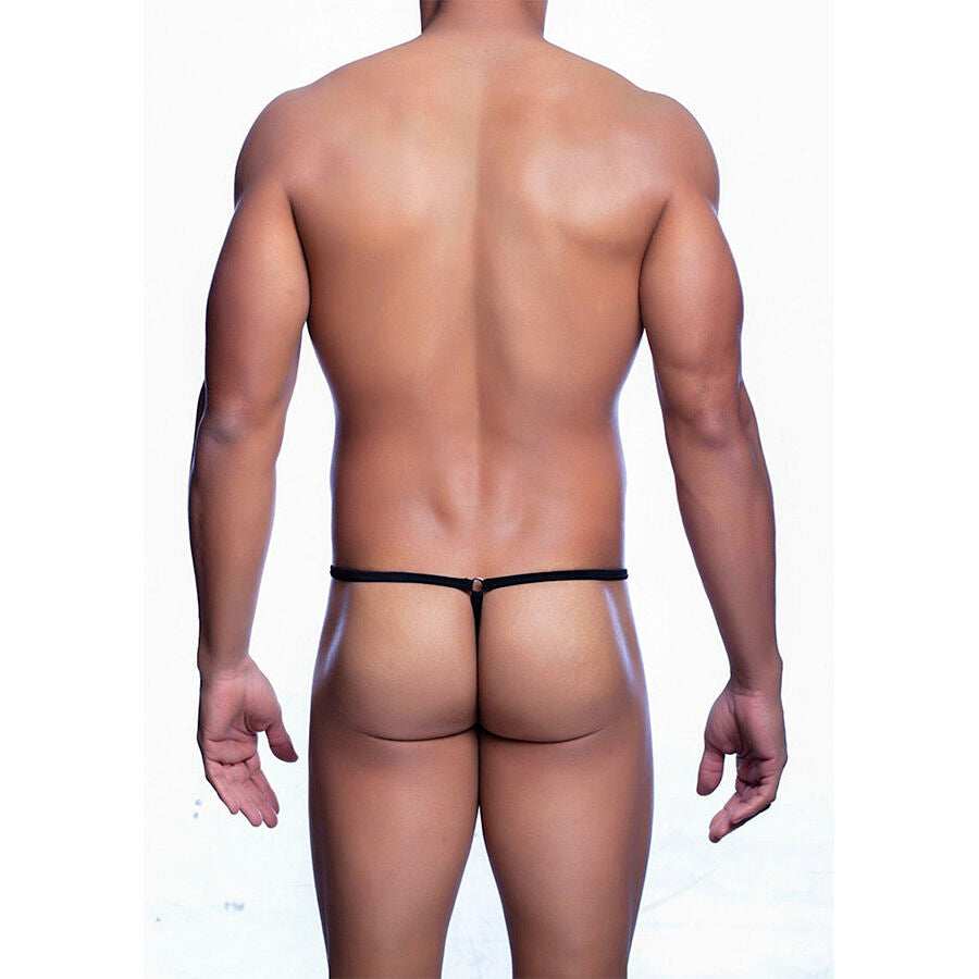 MOB - BLACK TEAR-SHAPED THONG SIZE L/XL - NOCTURNA DESIRES
