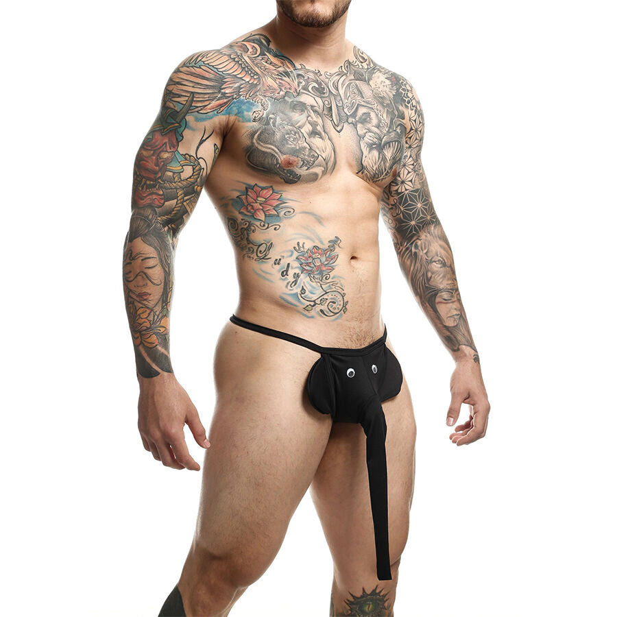 MOB - BLACK ELEPHANT THONG ONE SIZE - NOCTURNA DESIRES