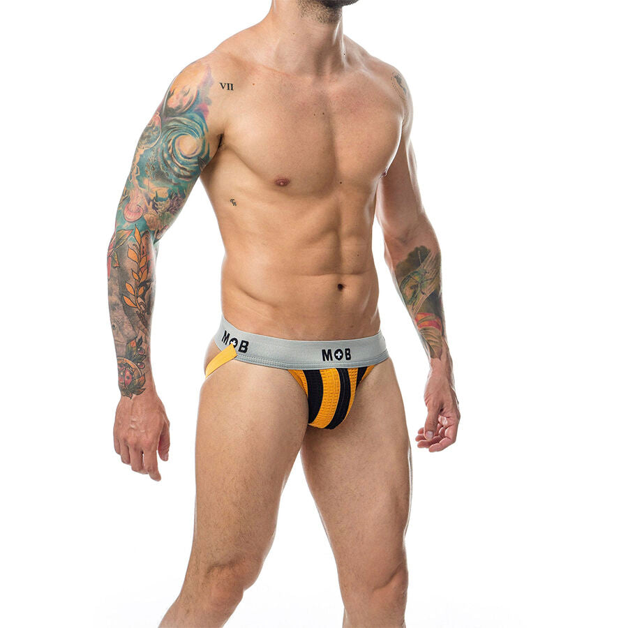 MOB - CLASSIC JOCK STRIPE ORANGE SIZE L - NOCTURNA DESIRES