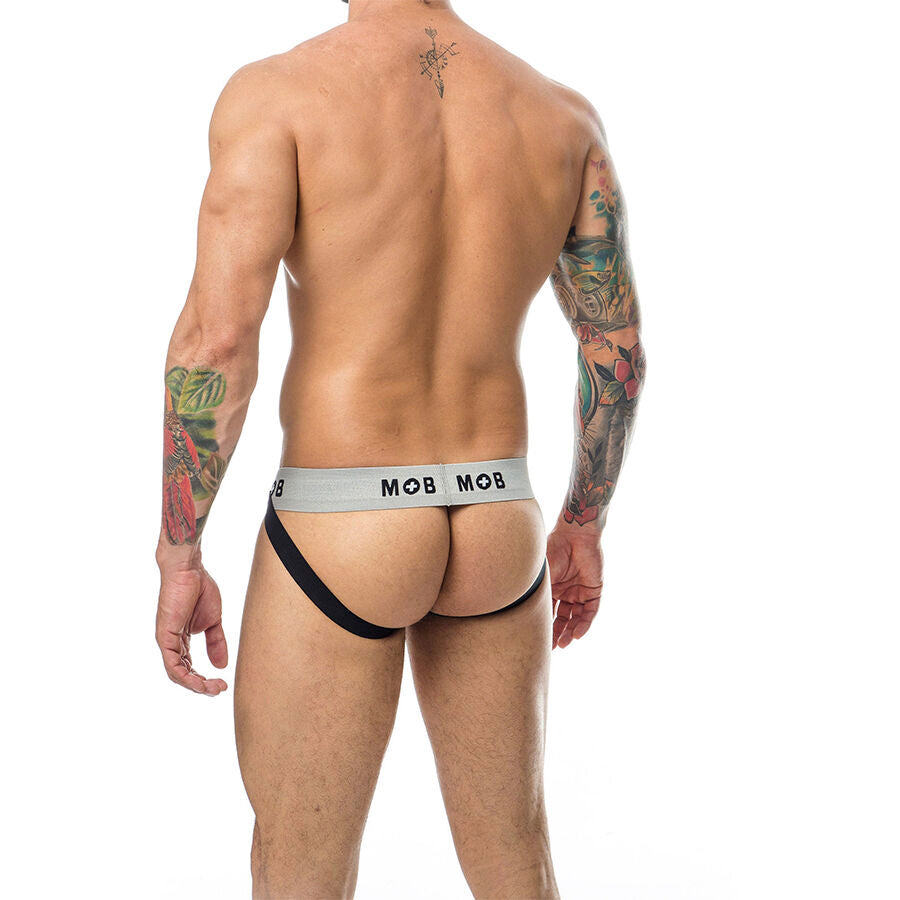 MOB - CLASSIC STRIPE WHITE JOCK SIZE S - NOCTURNA DESIRES