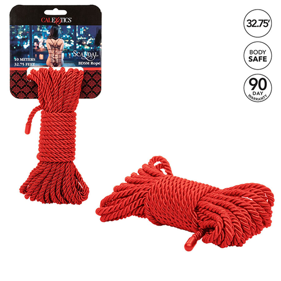 CALEXOTICS - SCANDAL RED BDSM ROPE 10 M - NOCTURNA DESIRES