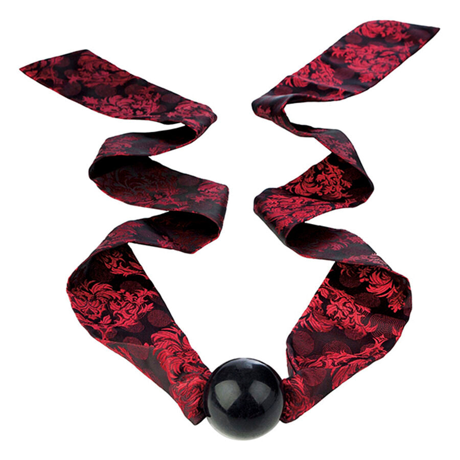 CALEXOTICS - SCANDAL BALL GAG WITH BLACK/RED BOW - NOCTURNA DESIRES