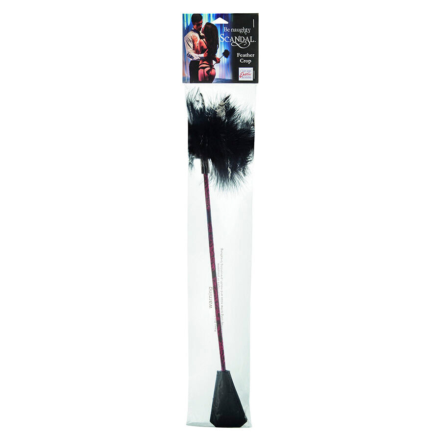 CALEXOTICS - SCANDAL BLACK FEATHER WHIP - NOCTURNA DESIRES