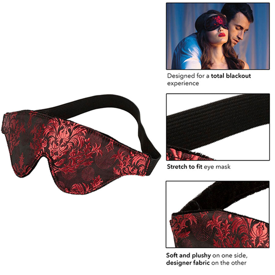 CALEXOTICS - SCANDAL OPAQUE EYE MASK WITH RED DETAILS - NOCTURNA DESIRES