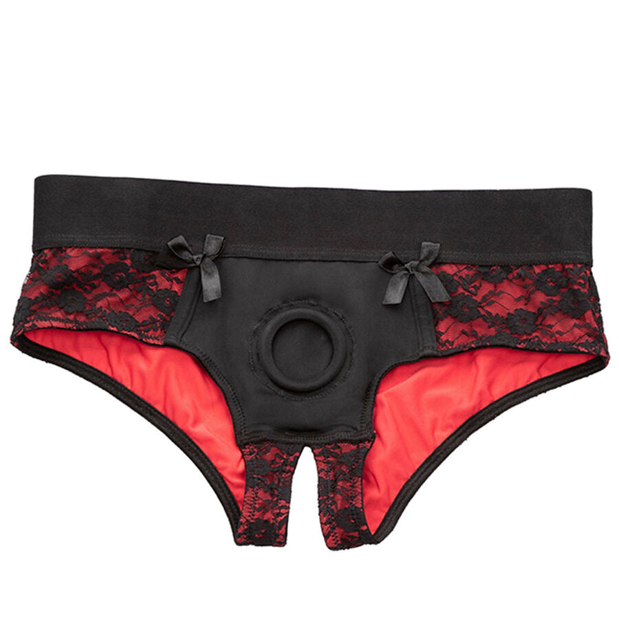 CALEXOTICS - SCANDAL SET OF CROTCHLESS PANTIES WITH DILDO SIZE L/XL - NOCTURNA DESIRES