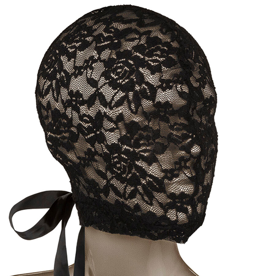 CALEXOTICS - SCANDAL BLACK LACE BALALAVA WITH BOW - NOCTURNA DESIRES