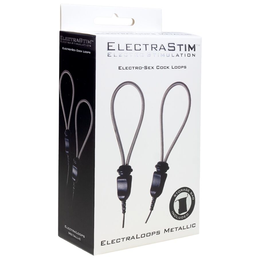 ELECTRASTIM - ELECTRALOOPS E-STIM ADJUSTABLE METAL PENIS RINGS - NOCTURNA DESIRES