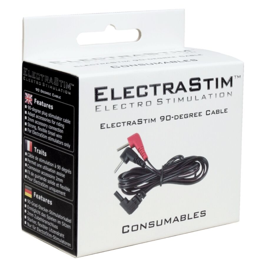ELECTRASTIM - 90-DEGREE STIMULATOR CABLES - NOCTURNA DESIRES