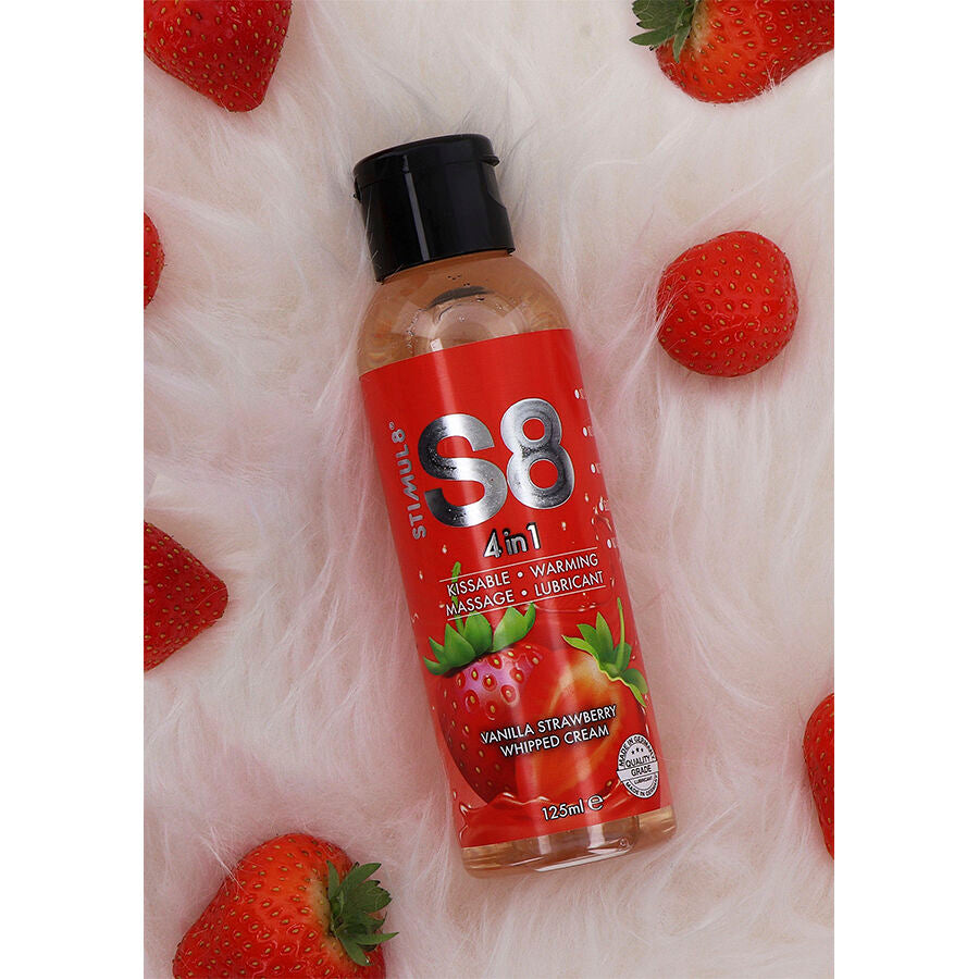 STIMUL8 - S8 4 IN 1 STRAWBERRY DESSERT LUBRICANT 125 ML - NOCTURNA DESIRES