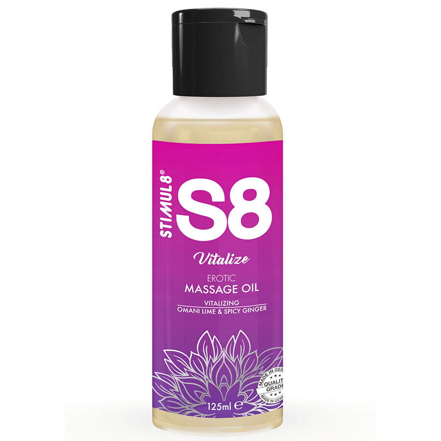 STIMUL8 - S8 VITALIZE LIME MASSAGE OIL 125 ML - NOCTURNA DESIRES