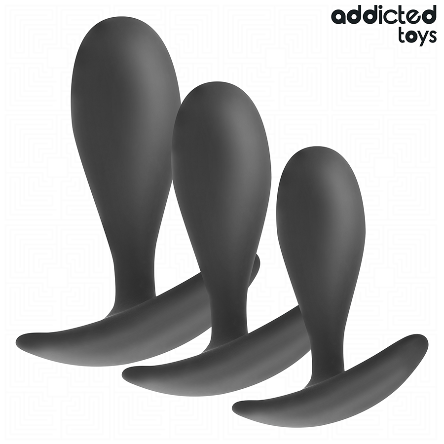 ADDICTED TOYS - SET OF 3 ANAL PLUG SILICONE MODEL 2 - NOCTURNA DESIRES