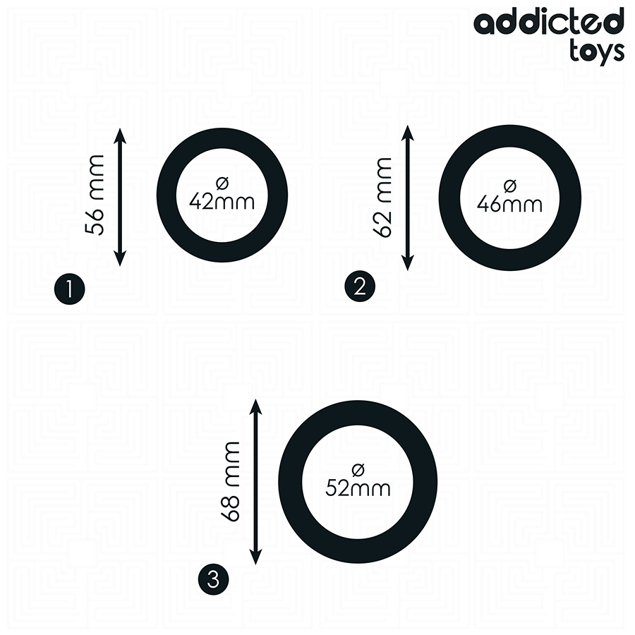 ADDICTED TOYS - SET OF FLAT SILICONE RINGS - NOCTURNA DESIRES