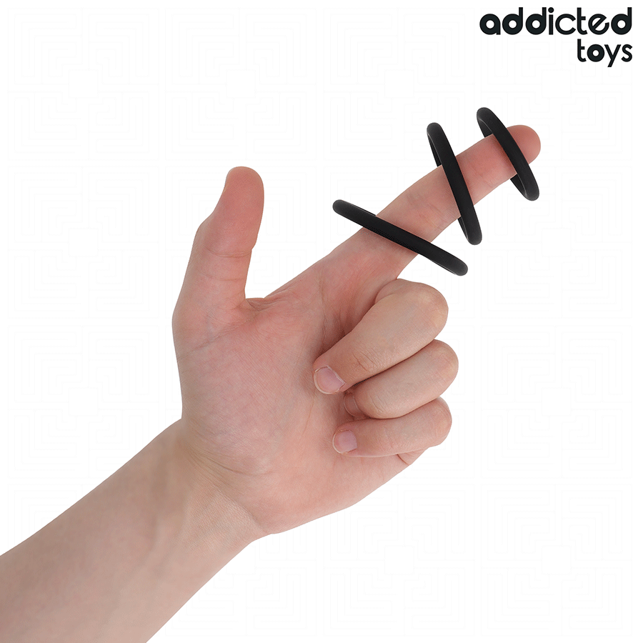ADDICTED TOYS - SET OF SILICONE RINGS MODEL 2 - NOCTURNA DESIRES