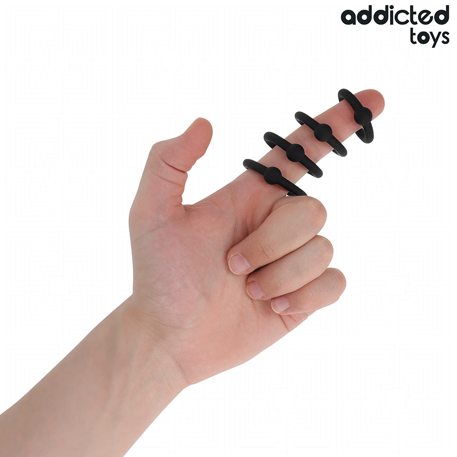 ADDICTED TOYS - SET OF PRESSURE SILICONE RINGS - NOCTURNA DESIRES