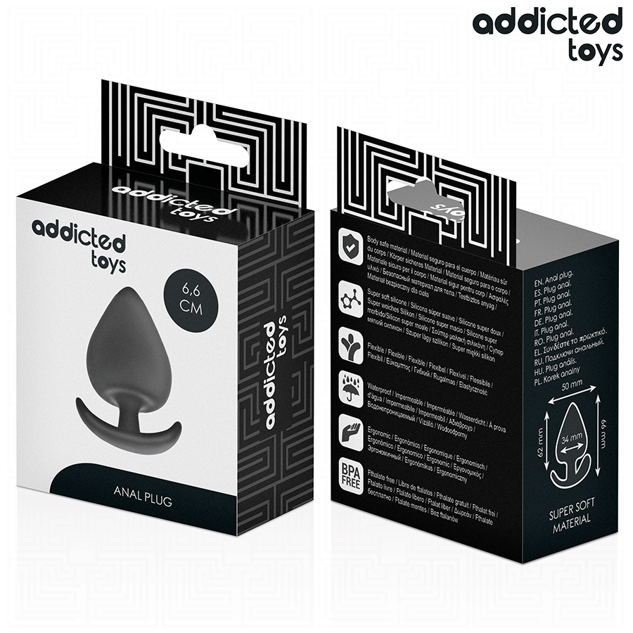 ADDICTED TOYS - ANAL PLUG SILICONE SIZE M 6.6 CM - NOCTURNA DESIRES