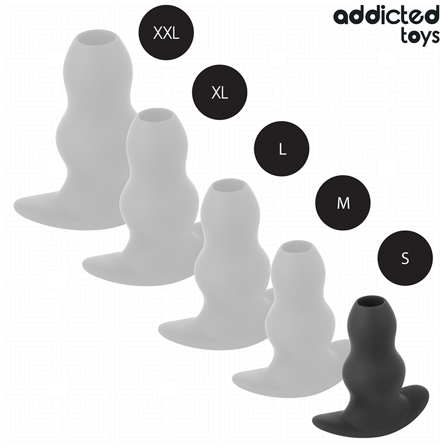 ADDICTED TOYS - HOLLOW ANAL PLUG SILICONE SIZE S 7.3 CM - NOCTURNA DESIRES